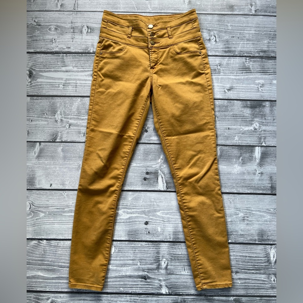 Refuge Mustard High Waist Skinny Jeans